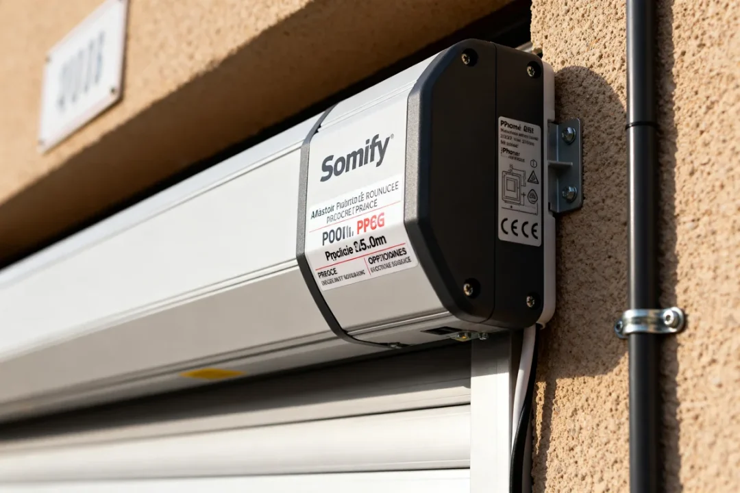 Moteur de porte de garage enroulable sur mesure monté sur mur extérieur pour prix optimisé